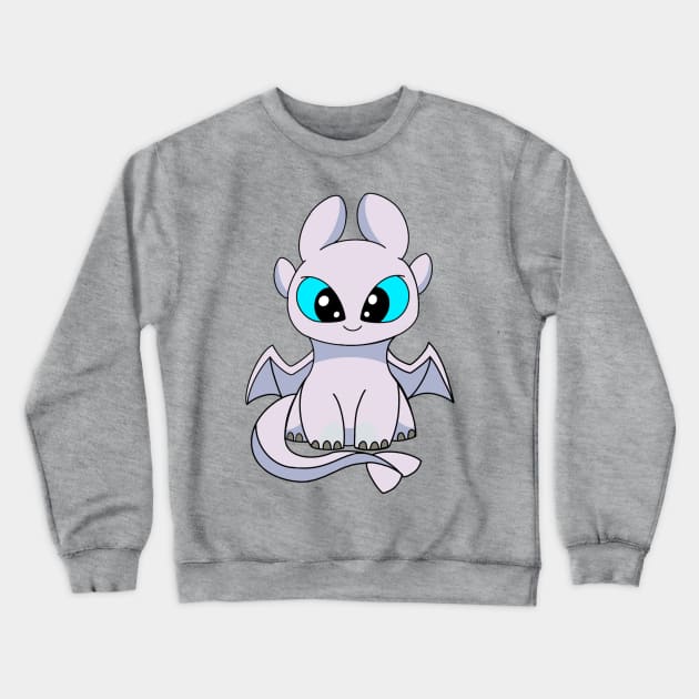 Light fury, How to train your dragon, night light fury, cartoon character Crewneck Sweatshirt by PrimeStore